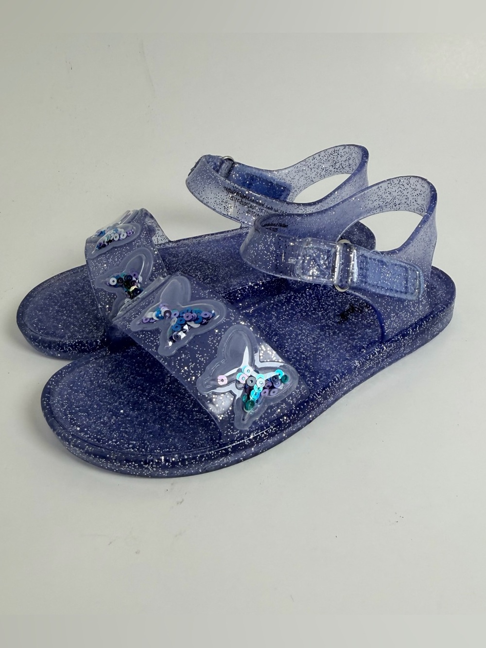 Target Kids Glitter Jelly Sandals with Sequin Butterflies - Purple